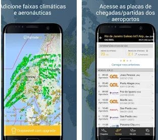 Tela app Flightradar