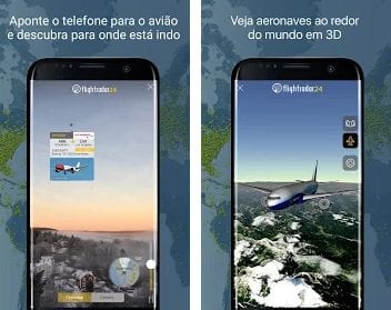 Confira o avião passando em tempo real próximo a você ou acompanhe sua rota pelo app