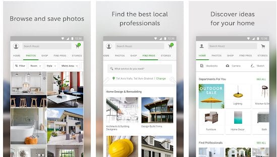 tela app houzz - Dica App do Dia