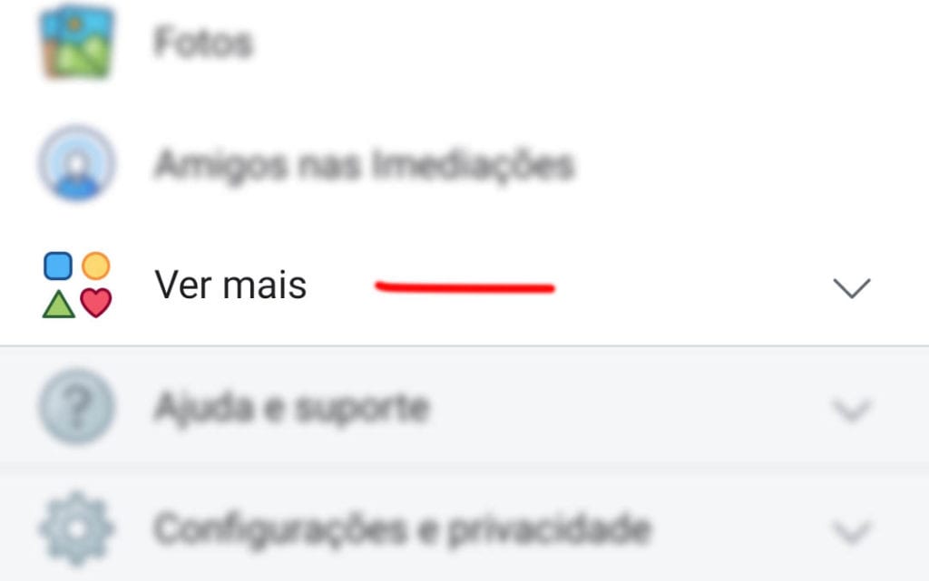 figura do botão Ver mais Para exibir o Dating é necessário que clique na opção, "Ver Mais" - Dica App do dia