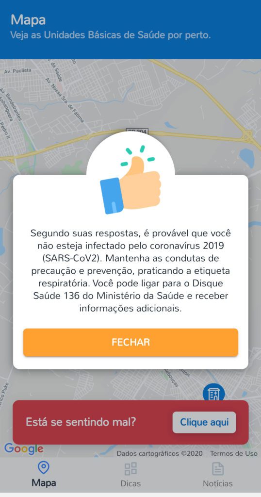 Confirmação após todas as questões devidamente respondidas - Dica App do Dia