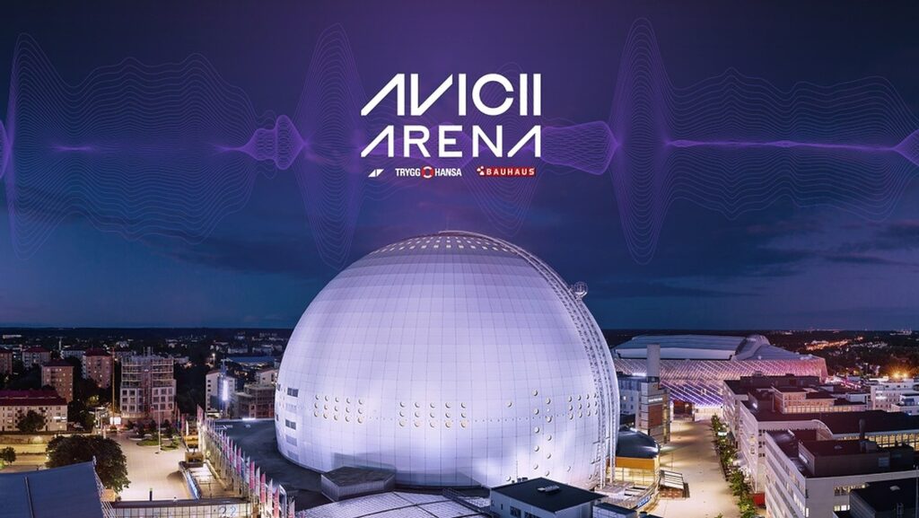 Avicci Arena, antigo  Ericsson Globe Arena  em Estocolmo, Suécia: Imagem Ilustrativa