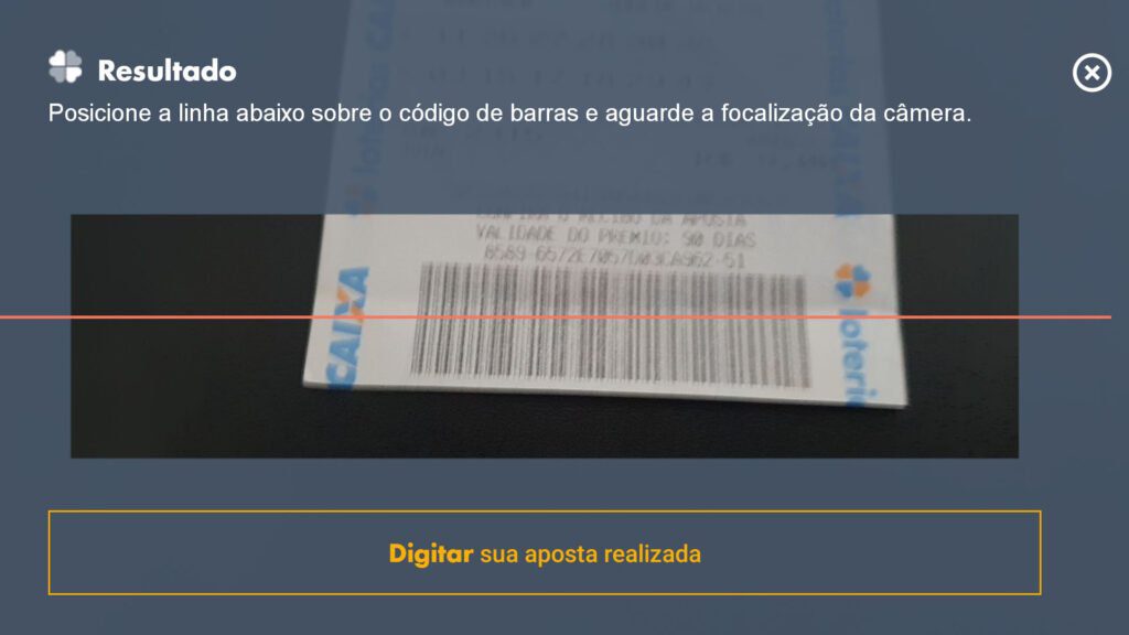 Aponte a camera do seu smartphone no código de barra da aposta - Imagem: Ilustração