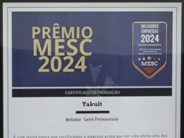 Yakult está entre as melhores no Prêmio MESC 2024