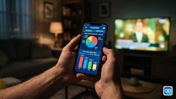 Apuração das eleições 2026 no celular: app Resultados, horário e boatos