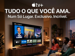 Apple TV+; TUDO O QUE VOCÊ AMA. Num Só Lugar. Exclusivo. Incrível.; Apple TV 4K; Transmita em 4K Dolby Vision e Atmos. Assista a Apple TV+ Originals, filmes e muito mais.; Controle Remoto Siri; apple.com/tv; Assine agora em Apple TV+; Netflix; Disney+; HBO Max; prime video; Milhares de Apps e Canais